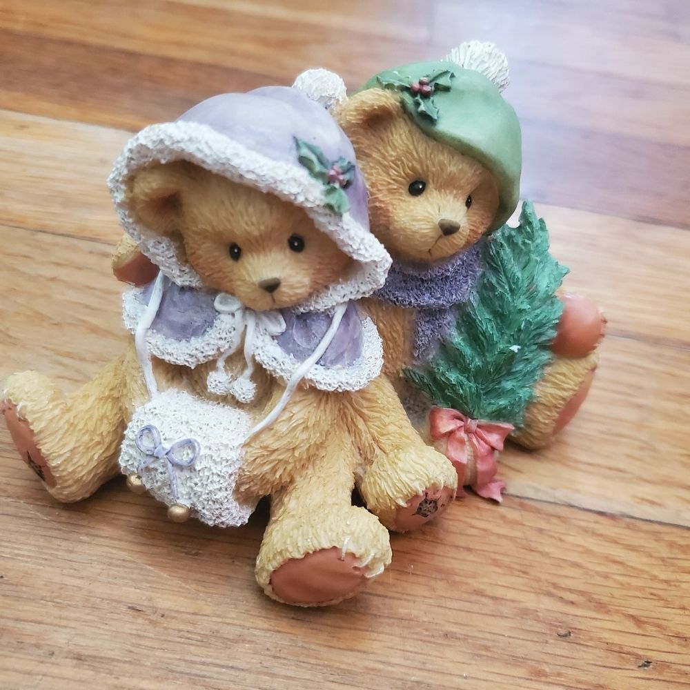 Cherished Teddies Cheryl & Carl Wishing you a cozy Christmas figurine